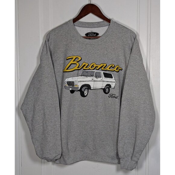 Ford Bronco Double Sided Graphic Print Sweatshirt Mens Unisex Size Large Classic - Picture 1 of 3